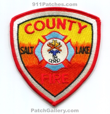 Salt Lake County Fire Department Olympic Winter Games Salt Lake 2002 Patch (Utah)
Scan By: PatchGallery.com
Keywords: co. dept. olympics