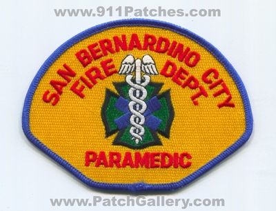 San Bernardino City Fire Department Paramedic Patch (California)
Scan By: PatchGallery.com
Keywords: dept.