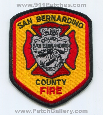 San Bernardino County Fire Department Patch (California)
Scan By: PatchGallery.com
Keywords: co. of dept. 1853