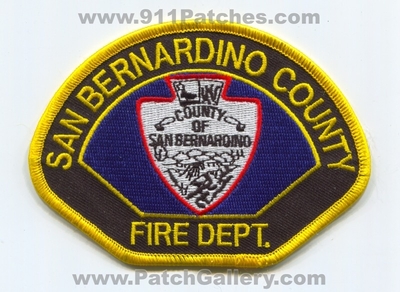 San Bernardino County Fire Department Patch (California)
Scan By: PatchGallery.com
Keywords: co. of dept.