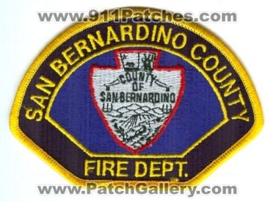 San Bernardino County Fire Department Patch (California)
Scan By: PatchGallery.com
Keywords: dept. of