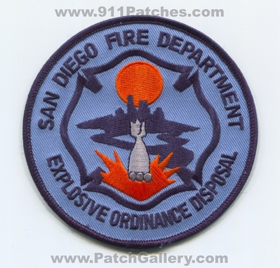San Diego Fire Department Explosive Ordinance Disposal EOD Patch (California)
Scan By: PatchGallery.com
Keywords: dept. e.o.d. bomb squad