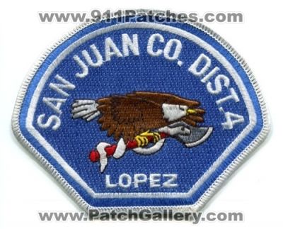 San Juan County Fire District 4 Lopez Patch (Washington)
Scan By: PatchGallery.com
Keywords: co. dist. number no. #4 department dept.
