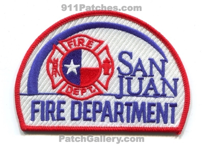 San Juan Fire Department Patch (Texas)
Scan By: PatchGallery.com
Keywords: dept.