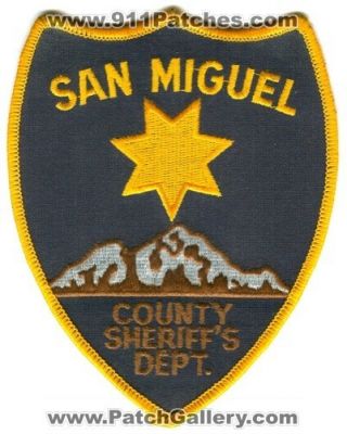 San Miguel County Sheriff's Department (Colorado)
Scan By: PatchGallery.com
Keywords: sheriffs dept.