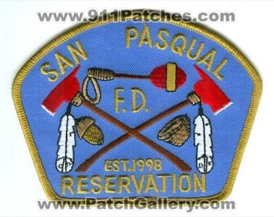 San Pasqual Reservation Fire Department (California)
Scan By: PatchGallery.com
Keywords: f.d. dept. indian tribe tribal