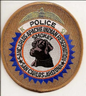 San Carlos Apache Indian Reservation Police K-9 (Arizona)
Thanks to EmblemAndPatchSales.com for this scan.
Keywords: k9