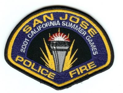 San Jose Fire Police 2001 Summer Games
Thanks to PaulsFirePatches.com for this scan.
Keywords: california