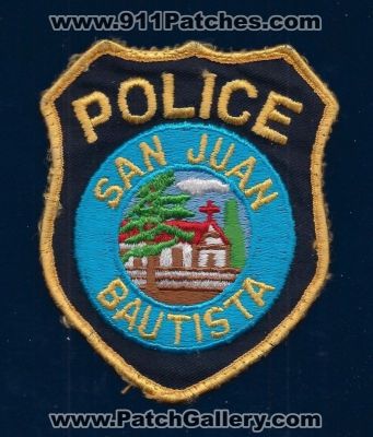 San Juan Bautista Police Department (California)
Thanks to PaulsFirePatches.com for this scan.
Keywords: dept.