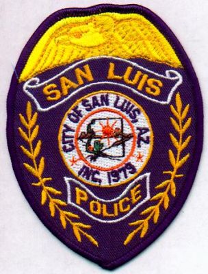 San Luis Police
Thanks to EmblemAndPatchSales.com for this scan.
Keywords: arizona city of