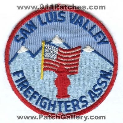 San Luis Valley Firefighters Assn Patch (Colorado)
[b]Scan From: Our Collection[/b]
Keywords: colorado association