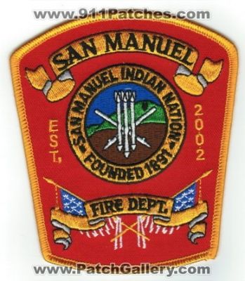 San Manuel Indian Nation Fire Department (California)
Thanks to Paul Howard for this scan.
Keywords: dept.