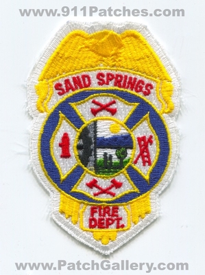 Sand Springs Fire Department Patch (Oklahoma)
Scan By: PatchGallery.com
Keywords: dept.