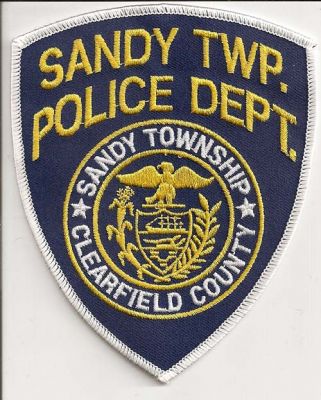 Sandy Twp Police Dept
Thanks to EmblemAndPatchSales.com for this scan.
County: Clearfield
Keywords: pennsylvania township department