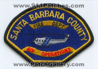 Santa Barbara County Fire Department Air Operations (California)
Scan By: PatchGallery.com
Keywords: co. dept. helicopter