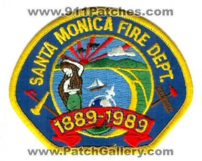 Santa Monica Fire Department 100 Years Centennial Patch (California)
Scan By: PatchGallery.com
Keywords: dept.