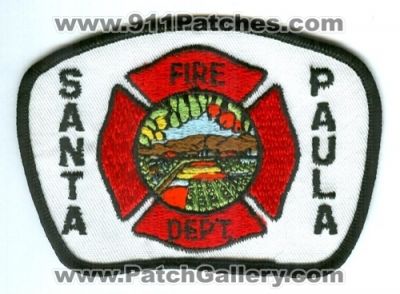Santa Paula Fire Department (California)
Scan By: PatchGallery.com
Keywords: dept.