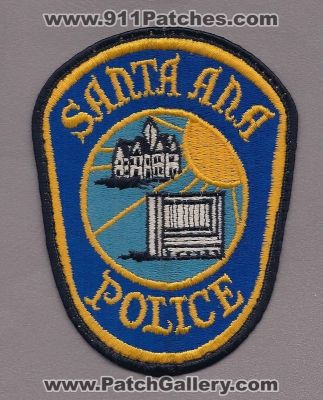 Santa Ana Police Department (California)
Thanks to PaulsFirePatches.com for this scan. 
Keywords: dept.