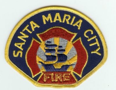 Santa Maria City Fire
Thanks to PaulsFirePatches.com for this scan.
Keywords: california