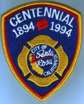 Santa Rosa Fire Centennial (California)
Thanks to Dave Slade for this scan.
Keywords: city of