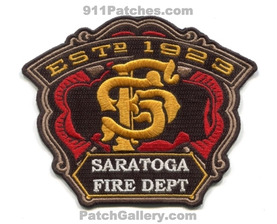 Saratoga Fire Department Patch (Wyoming)
Scan By: PatchGallery.com
Keywords: dept. estd. 1923