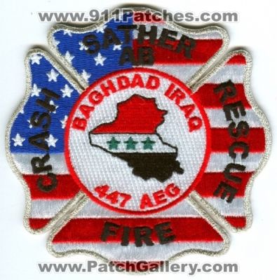 Sather Air Base Crash Fire Rescue Department (Iraq)
Scan By: PatchGallery.com
Keywords: ab cfr arff dept. baghdad 447th aeg usaf military