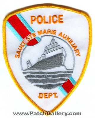 Sault Ste Marie Auxiliary Police Dept (Michigan)
Scan By: PatchGallery.com
Keywords: saint department