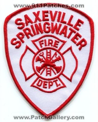Saxeville Springwater Fire Department (Wisconsin)
Scan By: PatchGallery.com
Keywords: dept.