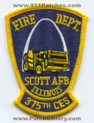 Scott Air Force Base AFB Fire Department USAF Military Patch (Illinois)
Scan By: PatchGallery.com
Keywords: a.f.b. dept. u.s.a.f. 375th ces