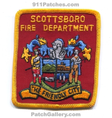 Scottsboro Fire Department Patch (Alabama)
Scan By: PatchGallery.com
Keywords: dept. the friendly city