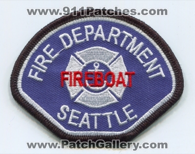 Seattle Fire Department Fireboat Patch (Washington)
[b]Scan From: Our Collection[/b]
Keywords: dept. sfd