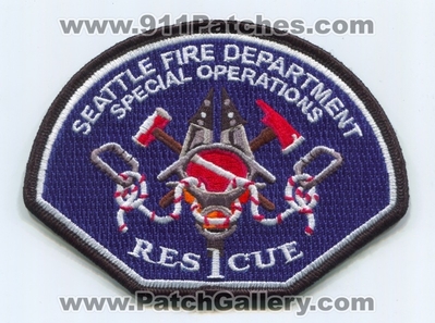 Seattle Fire Department Special Operations Rescue 1 Patch (Washington)
[b]Scan From: Our Collection[/b]
Keywords: dept. company co. station