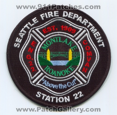 Seattle Fire Department Station 22 Patch (Washington)
[b]Scan From: Our Collection[/b]
[b]Patch Made By: 911Patches.com[/b]
Keywords: dept. sfd s.f.d. engine eng. comvan montlake roanoke