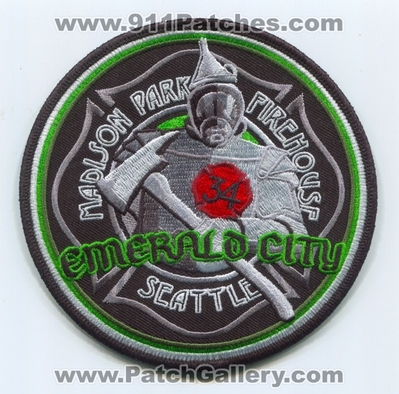 Seattle Fire Department Station 34 Patch (Washington)
[b]Scan From: Our Collection[/b]
Keywords: dept. sfd company co. madison park firehouse emerald city