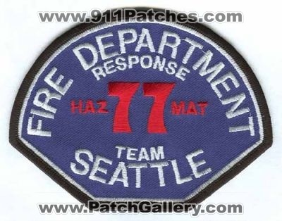 Seattle Fire Department Haz Mat Response Team 77 Patch (Washington)
[b]Scan From: Our Collection[/b]
Keywords: dept. sfd hazmat company co. station