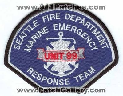 Seattle Fire Department Marine Emergency Response Team Unit 99 Patch (Washington)
[b]Scan From: Our Collection[/b]
Keywords: dept. sfd company co. station fireboat