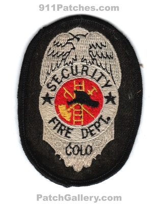 Security Fire Department Patch (Colorado)
[b]Scan From: Our Collection[/b]
Keywords: dept. colo.