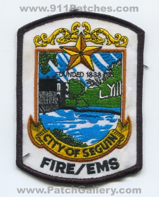 Seguin Fire EMS Department Patch (Texas)
Scan By: PatchGallery.com
Keywords: city of dept. founded 1838