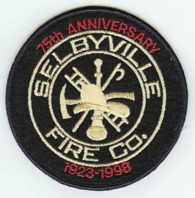 Selbyville Fire Co
Thanks to PaulsFirePatches.com for this scan.
Keywords: delaware company 75th anniversary