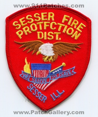 Sesser Fire Protection District Patch (Illinois) (Error)
Scan By: PatchGallery.com
Error: Protfction
Keywords: prot. dist. department dept. ill.