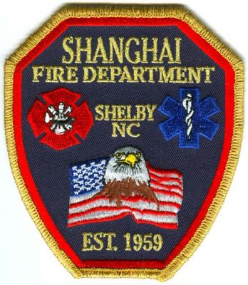 Shanghai Fire Department Patch (North Carolina)
[b]Scan From: Our Collection[/b]
Keywords: shelby