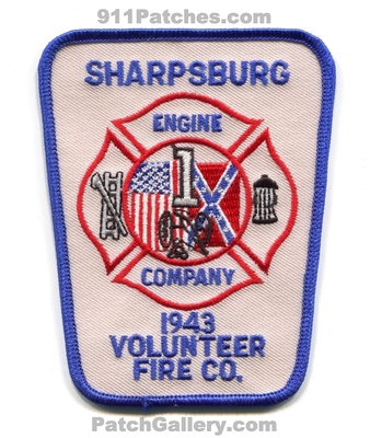 Sharpsburg Volunteer Fire Company 1 Engine Patch (Maryland)
Scan By: PatchGallery.com
Keywords: vol. co. department dept. station 1943