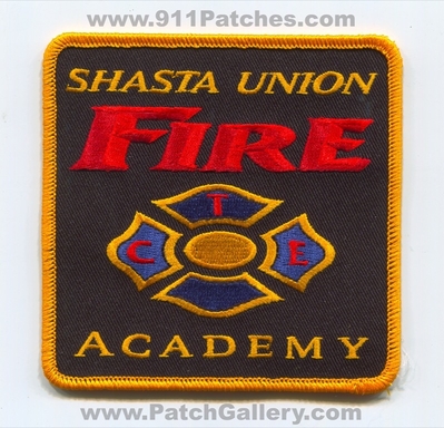 Shasta Union Fire Academy Patch (California)
Scan By: PatchGallery.com
[b]Patch Made By: 911Patches.com[/b]
Keywords: cte school