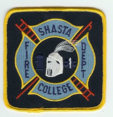 Shasta College Fire Dept
Thanks to PaulsFirePatches.com for this scan.
Keywords: california department