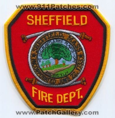 Sheffield Fire Department Patch (Massachusetts)
Scan By: PatchGallery.com
Keywords: dept. he who plants a tree plants hope the big elm