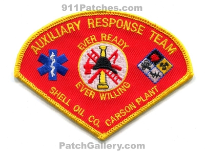 Shell Oil Refinery Carson Plant Auxiliary Response Team Fire Department Patch (California)
Scan By: PatchGallery.com
Keywords: dept. art emergency ert gas petroleum industrial company co. ever ready willing