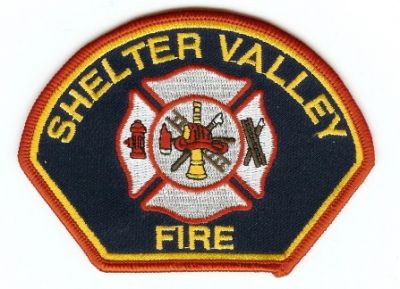 Shelter Valley Fire
Thanks to PaulsFirePatches.com for this scan.
Keywords: california