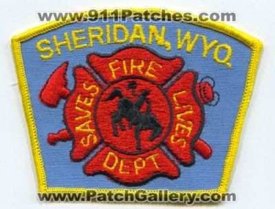 Sheridan Fire Department Patch (Wyoming)
Scan By: PatchGallery.com
Keywords: dept. wyo. saves lives