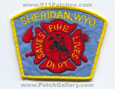Sheridan Fire Department Patch (Wyoming)
Scan By: PatchGallery.com
Keywords: dept. saves lives wyo.