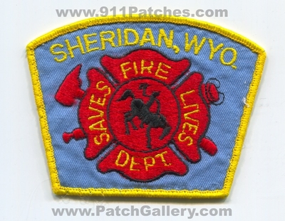 Sheridan Fire Department Patch (Wyoming)
Scan By: PatchGallery.com
Keywords: dept. saves lives wyo.